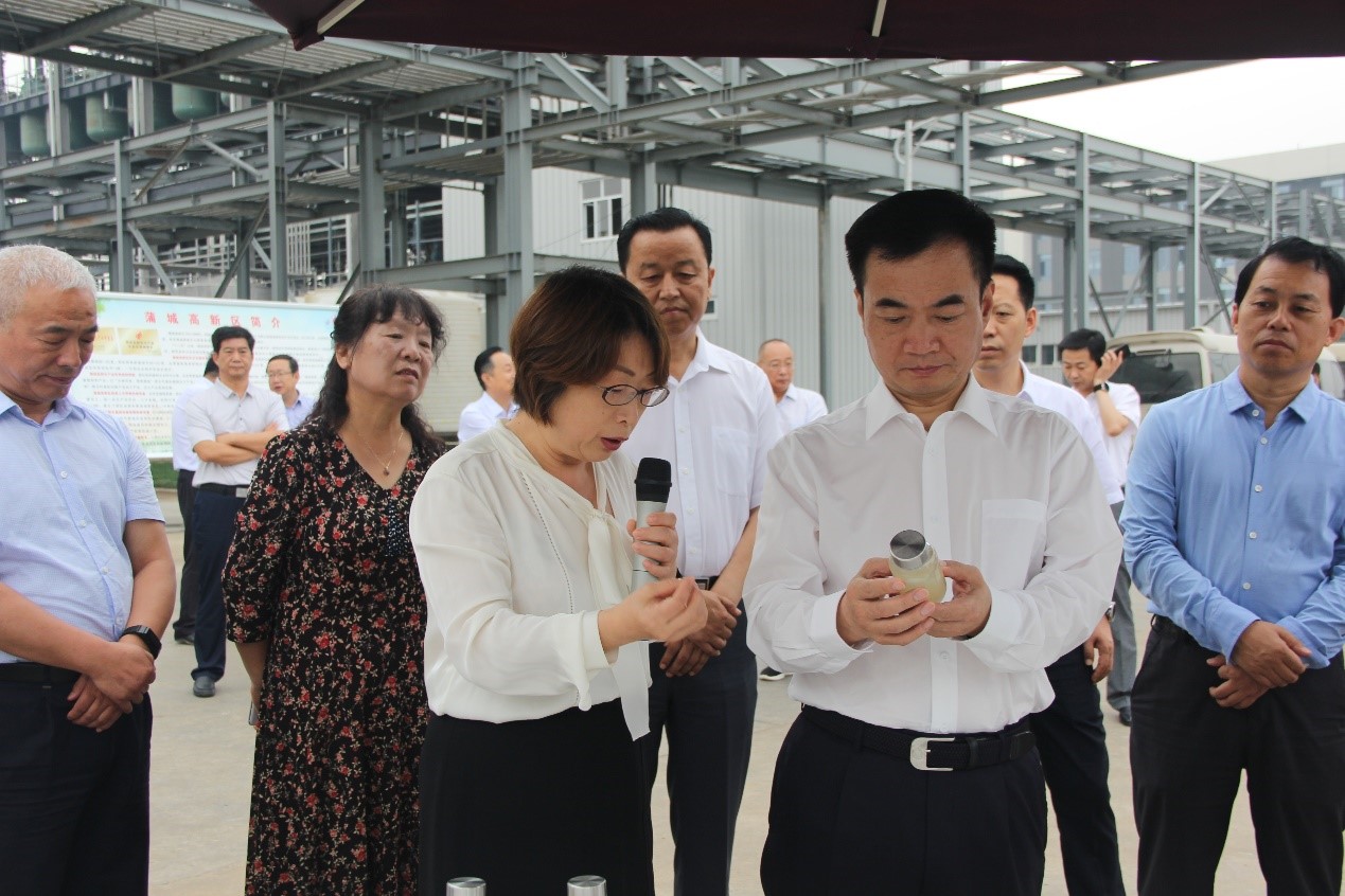 渭南市长李毅视察蒲城yp街机电子科技新材料有限公司